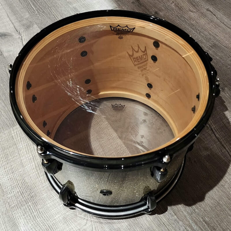 Used Pearl Masters Custom MaplemmX 4pc Drum Set Diamond Burst w/Black HW - Drum Center Of Portsmouth