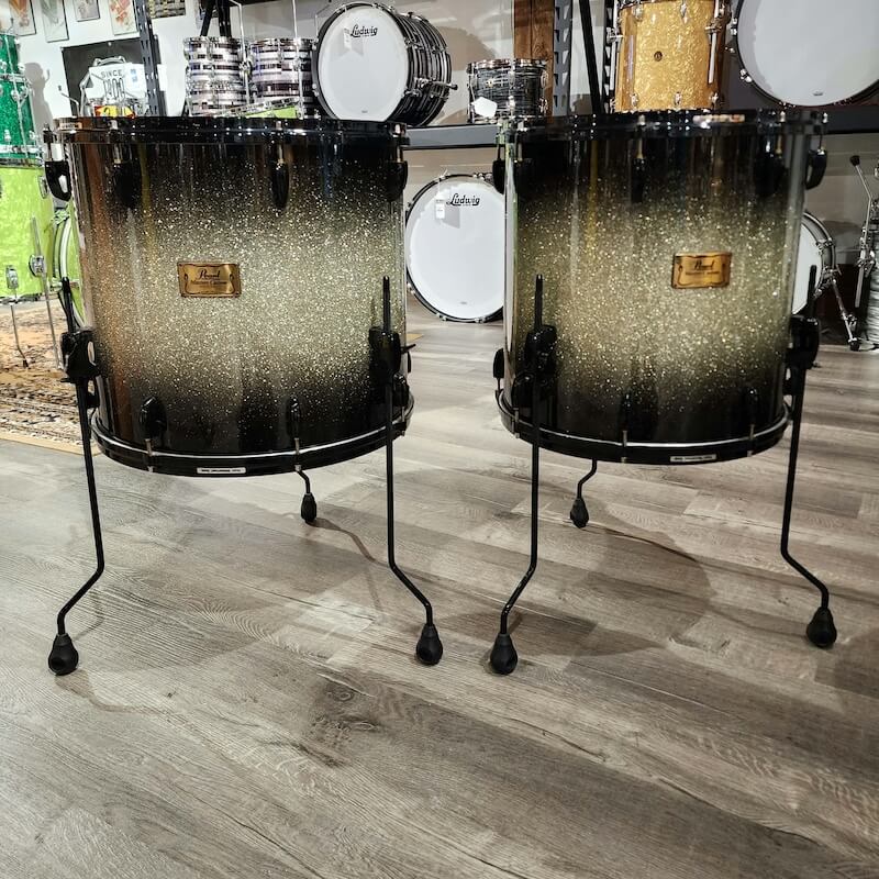 Used Pearl Masters Custom MaplemmX 4pc Drum Set Diamond Burst w/Black HW - Drum Center Of Portsmouth