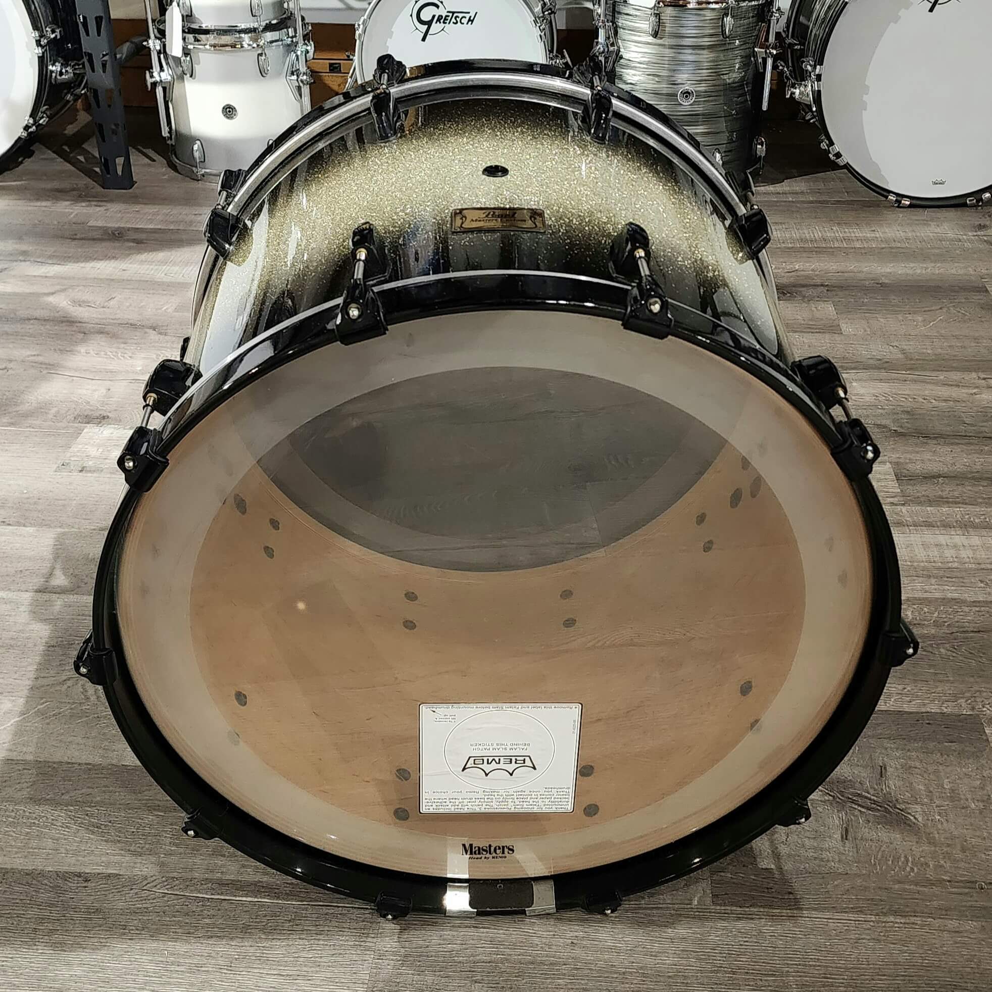 Used Pearl Masters Custom Maple MMX Bass Drum 24x18 Diamond Burst w/ Black HW