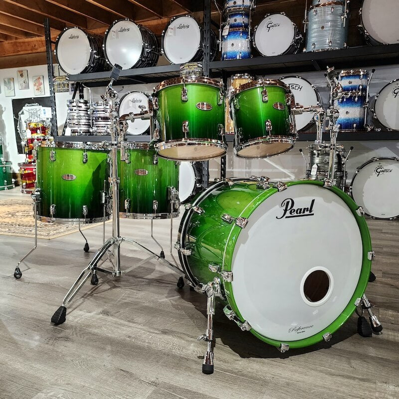 Used Pearl Reference 5pc Drum Set Green Fade - Drum Center Of Portsmouth