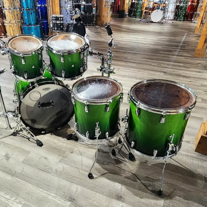 Used Pearl Reference 5pc Drum Set Green Fade - Drum Center Of Portsmouth