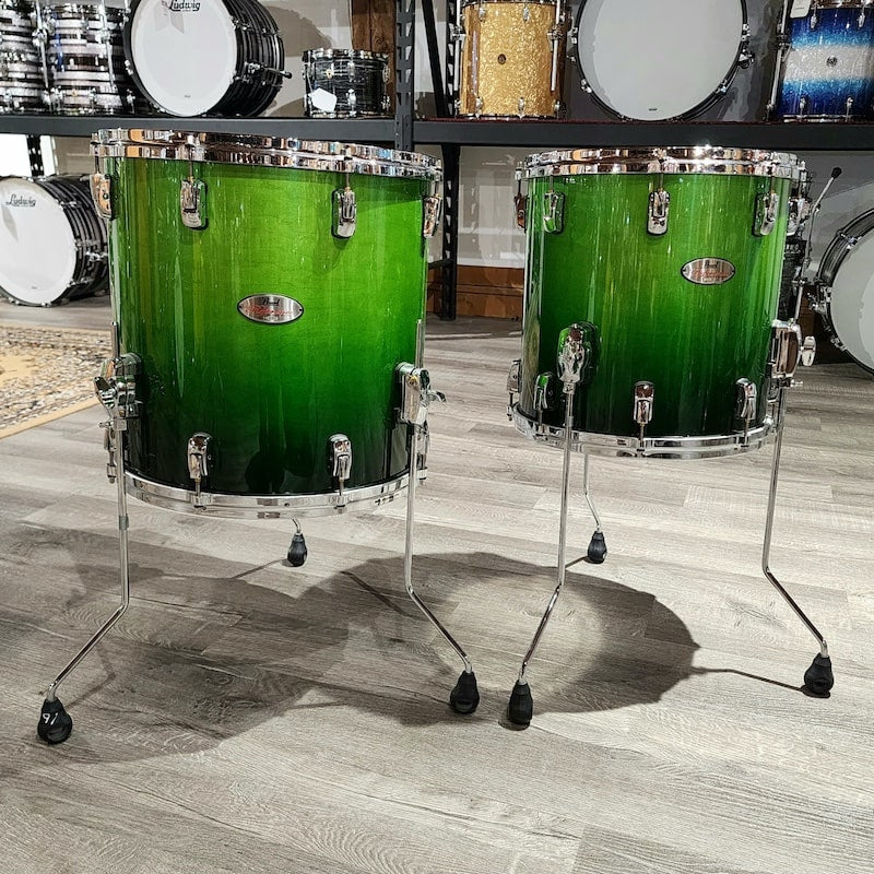Used Pearl Reference 5pc Drum Set Green Fade - Drum Center Of Portsmouth