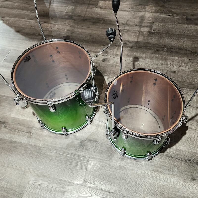 Used Pearl Reference 5pc Drum Set Green Fade - Drum Center Of Portsmouth