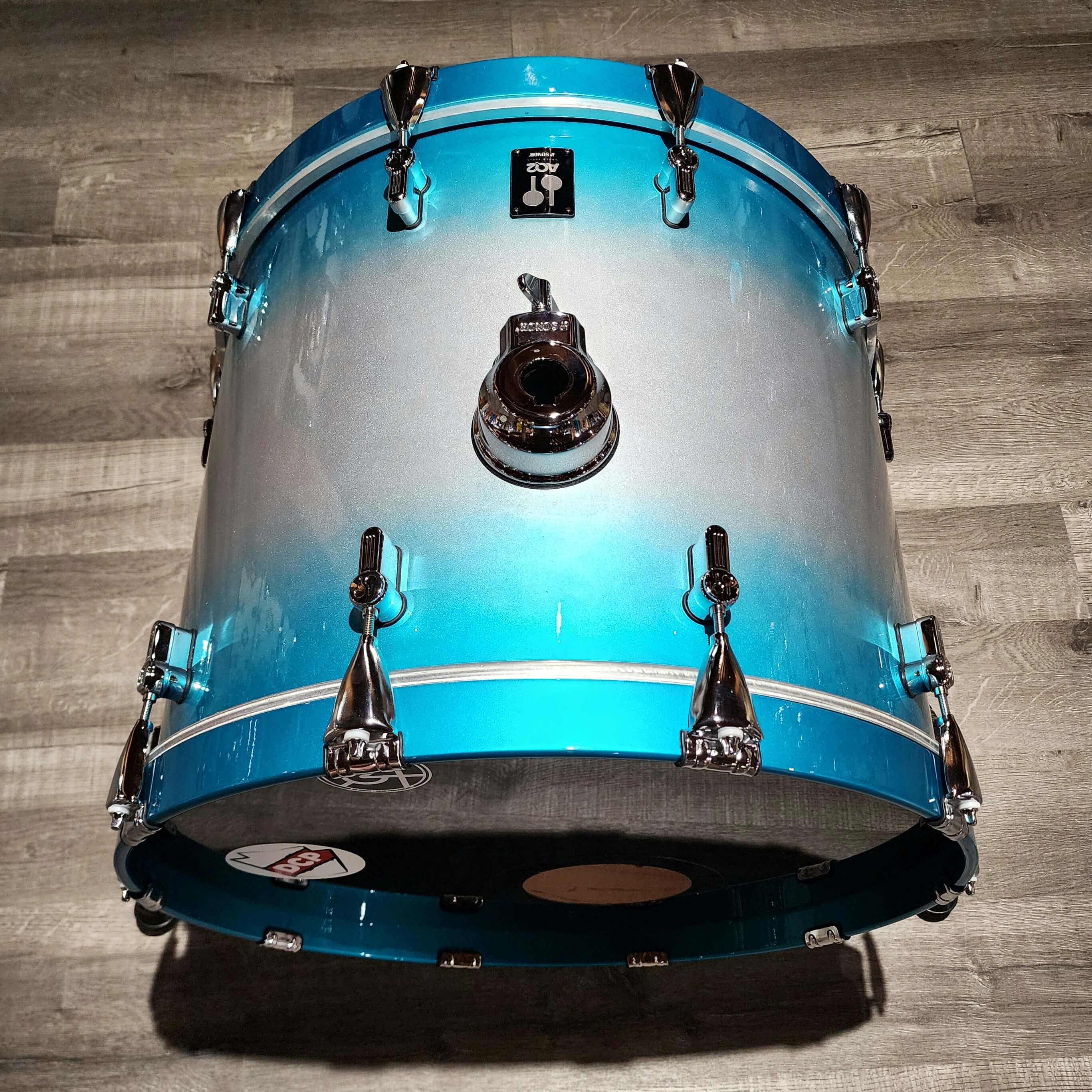 Used Sonor AQ2 Maple 5pc Stage Drum Set Aqua Silver Burst