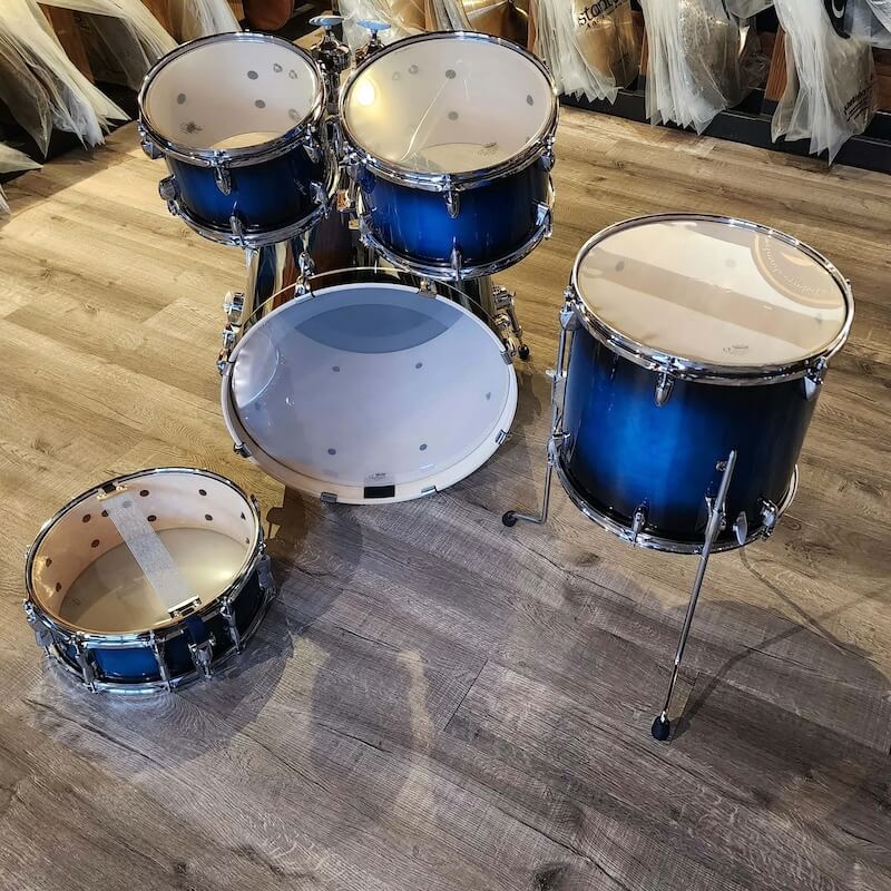 Used Yamaha Stage Custom Birch 5pc Drum Set Deep Blue Sunburst - Drum Center Of Portsmouth