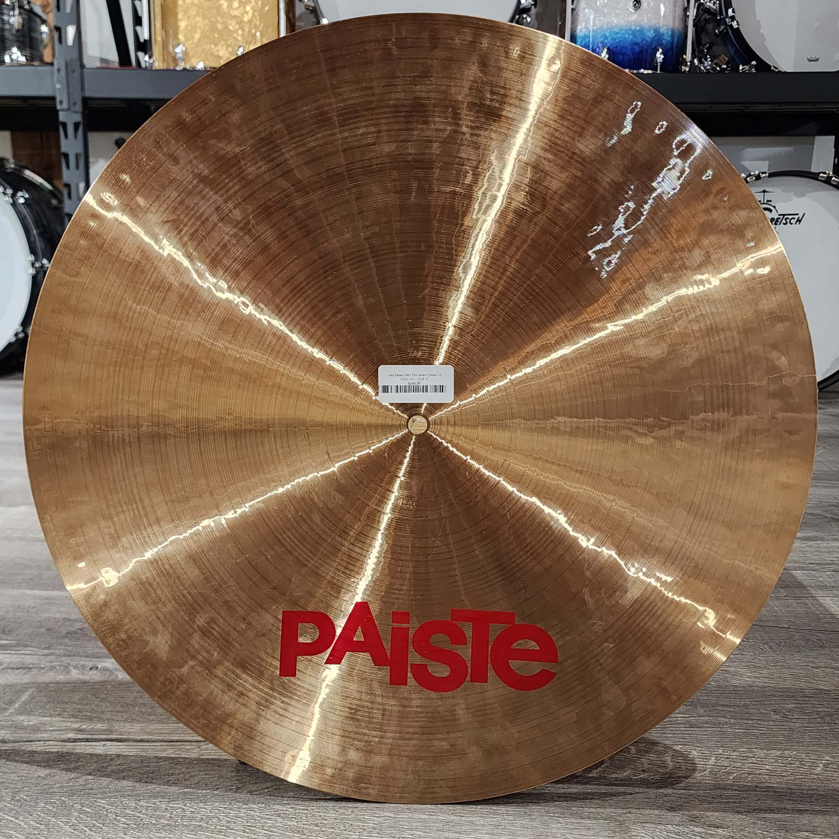 Used Paiste 2002 Flat Ride Cymbal 20"