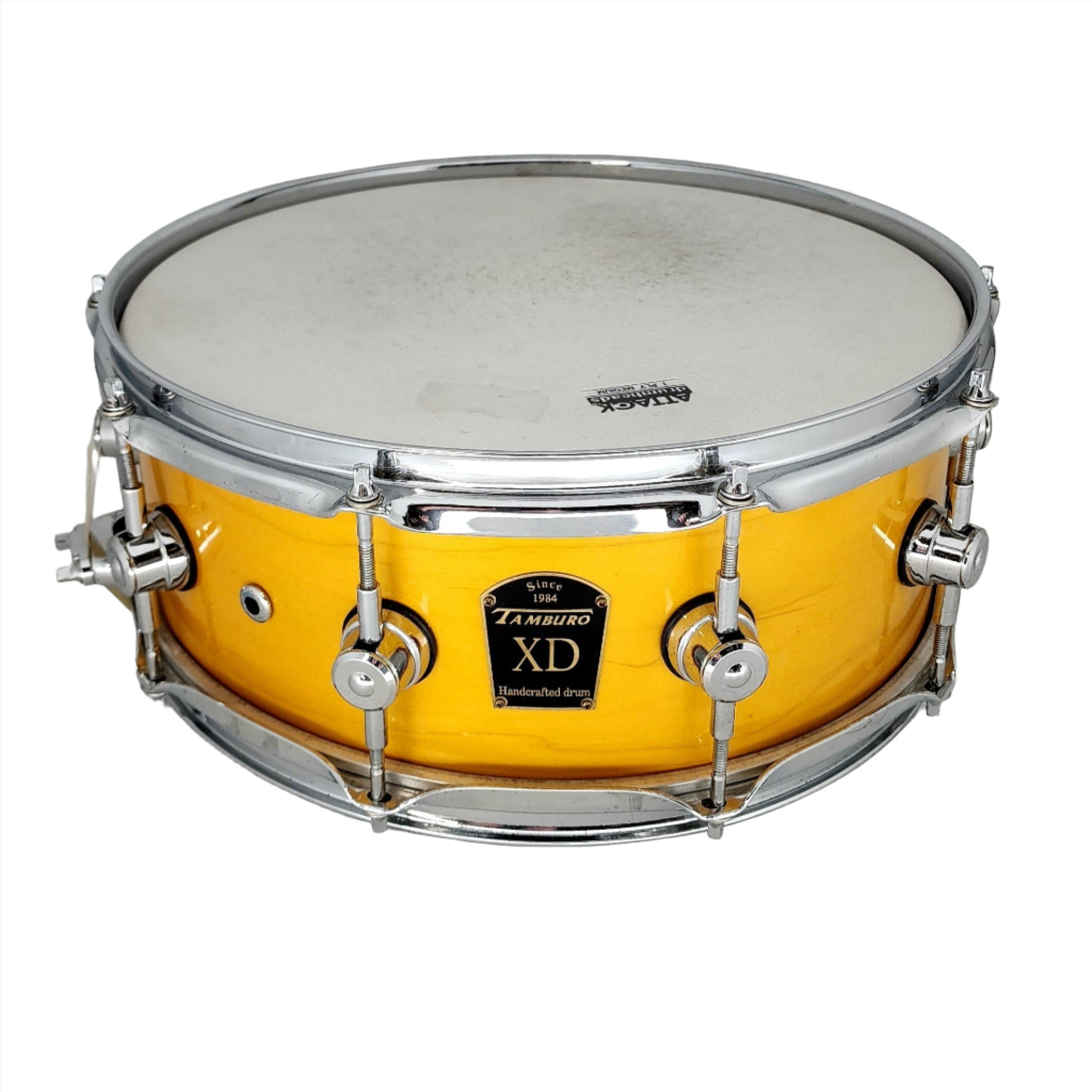 Used Tamburo XD Snare Drum 14x5.5 Transparent Yellow Gloss
