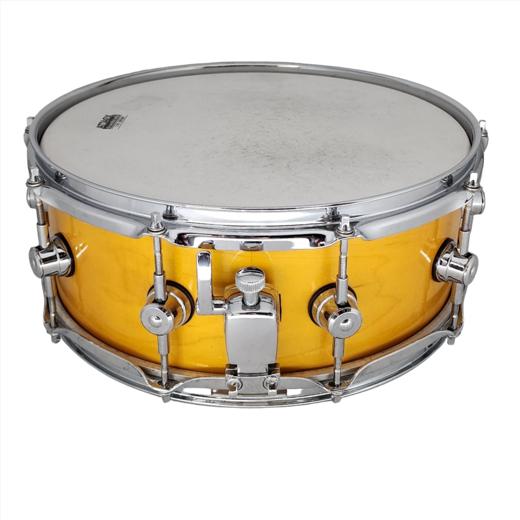 Used Tamburo XD Snare Drum 14x5.5 Transparent Yellow Gloss