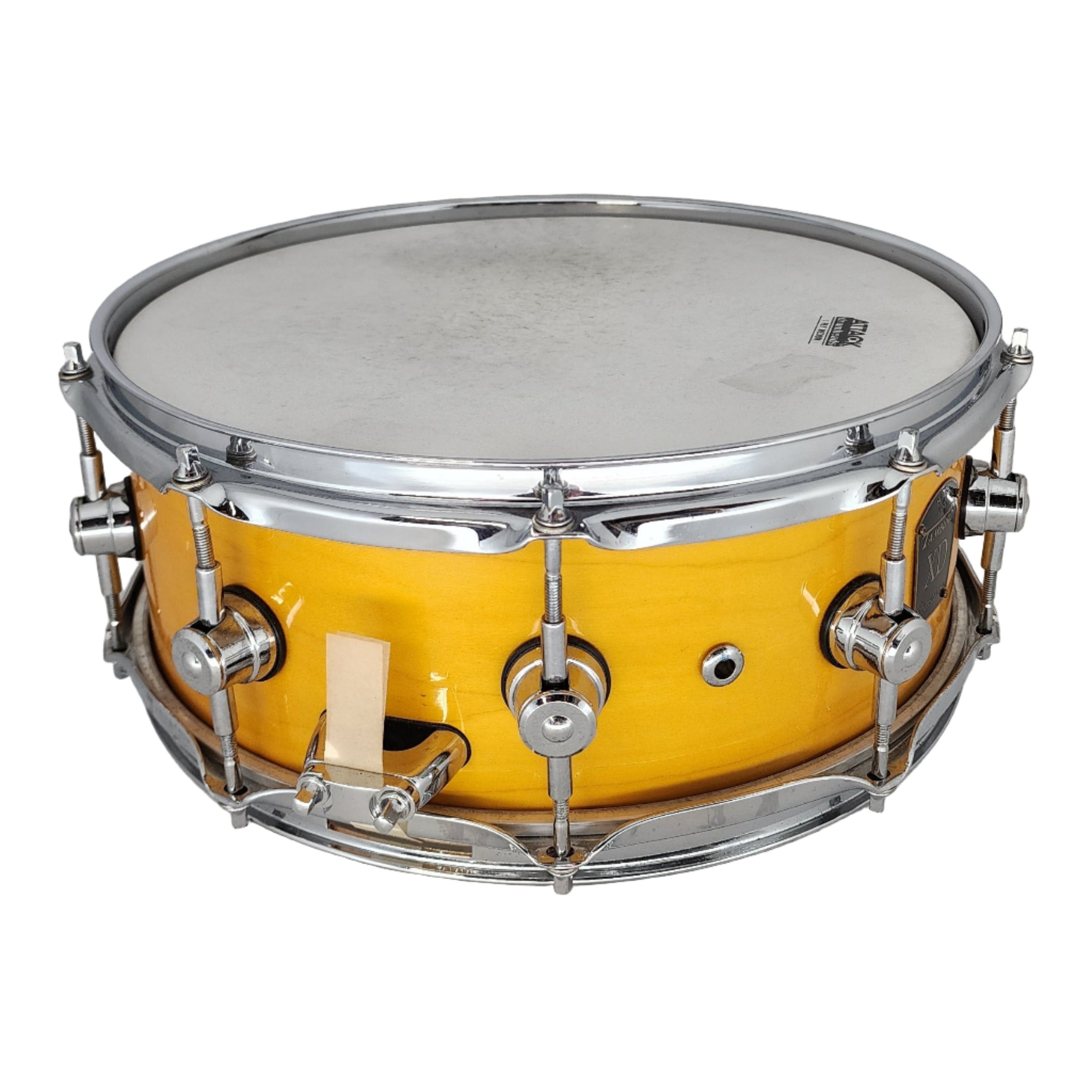 Used Tamburo XD Snare Drum 14x5.5 Transparent Yellow Gloss