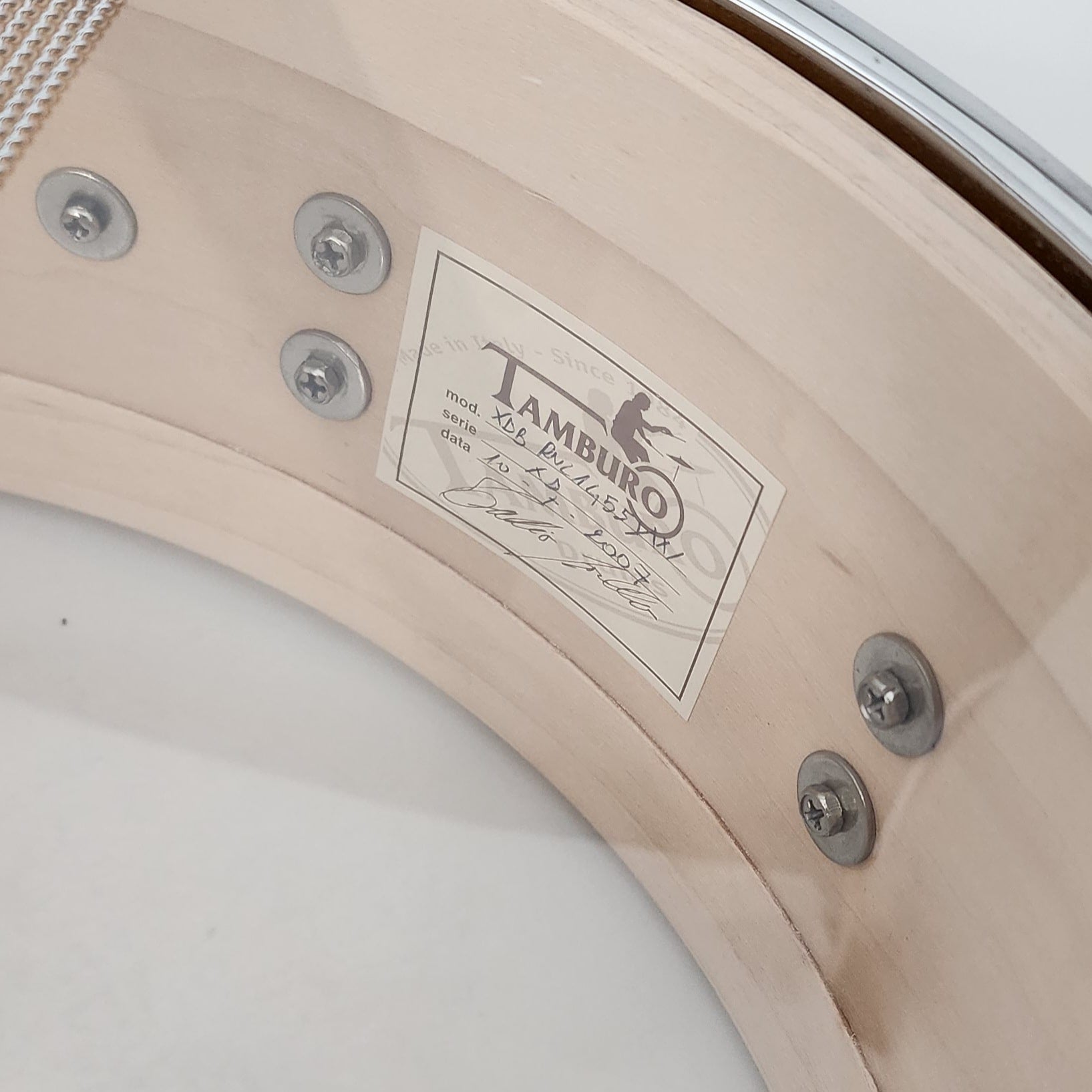 Used Tamburo XD Snare Drum 14x5.5 Transparent Yellow Gloss