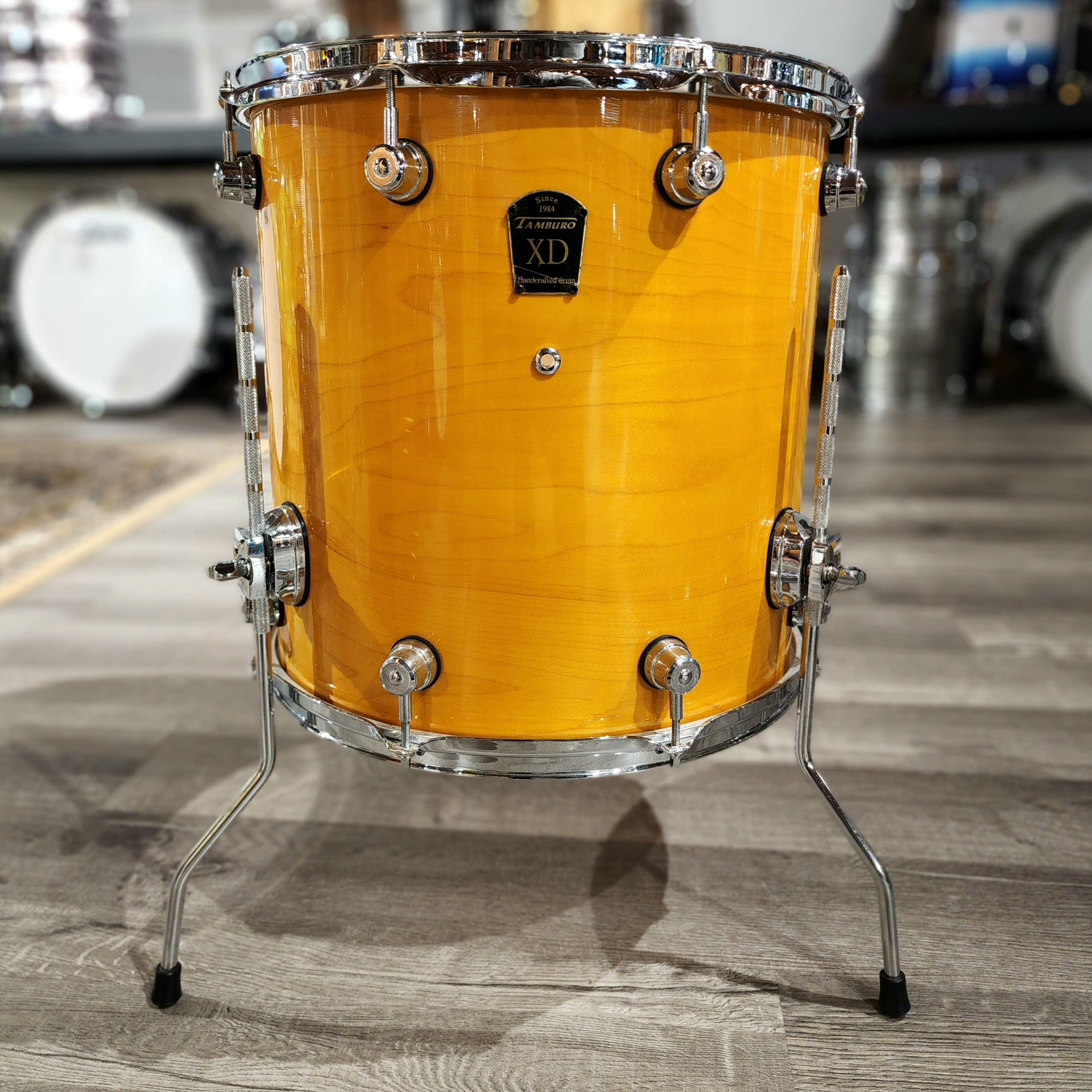 Used Tamburo XD 5pc Drum Set Transparent Yellow Gloss