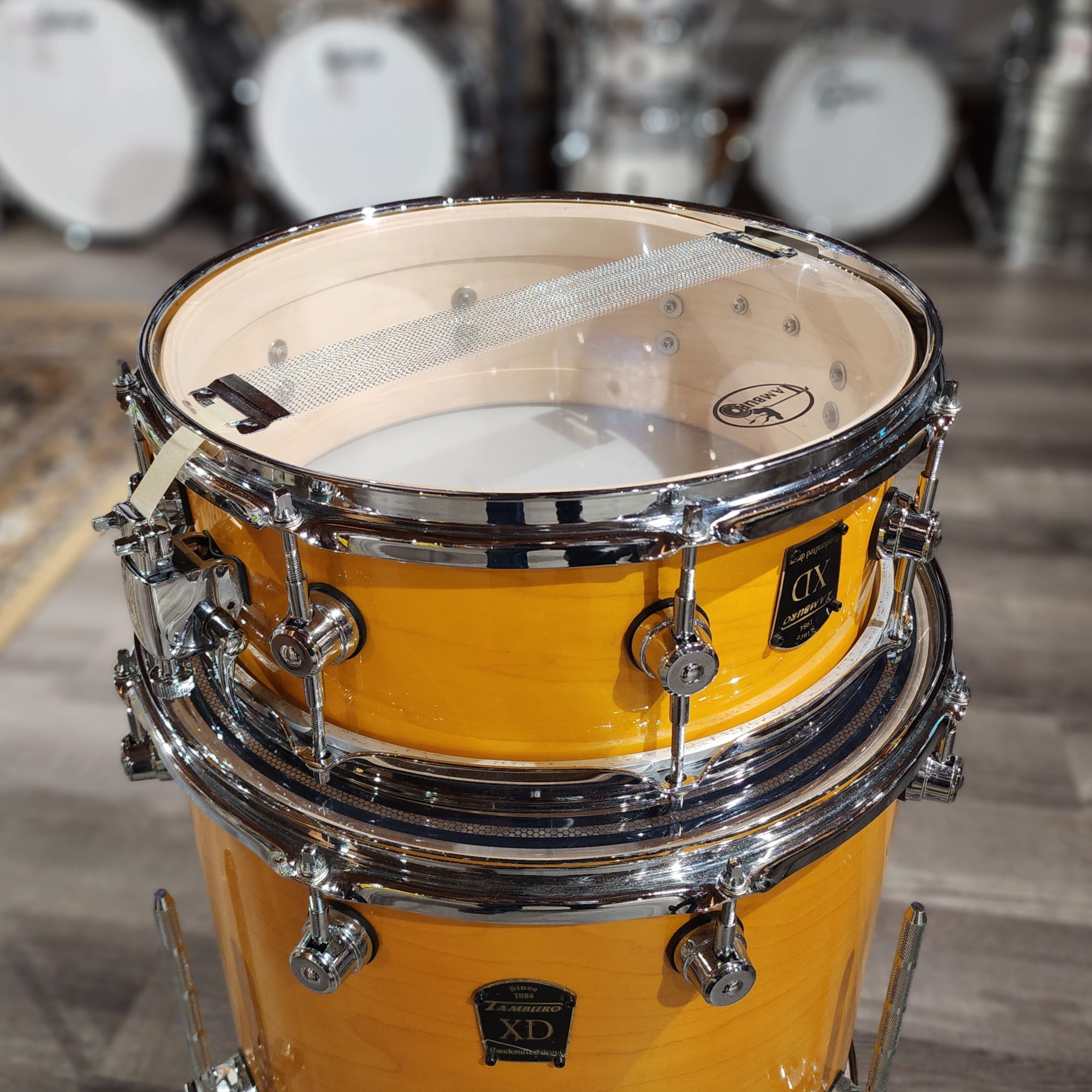 Used Tamburo XD 5pc Drum Set Transparent Yellow Gloss