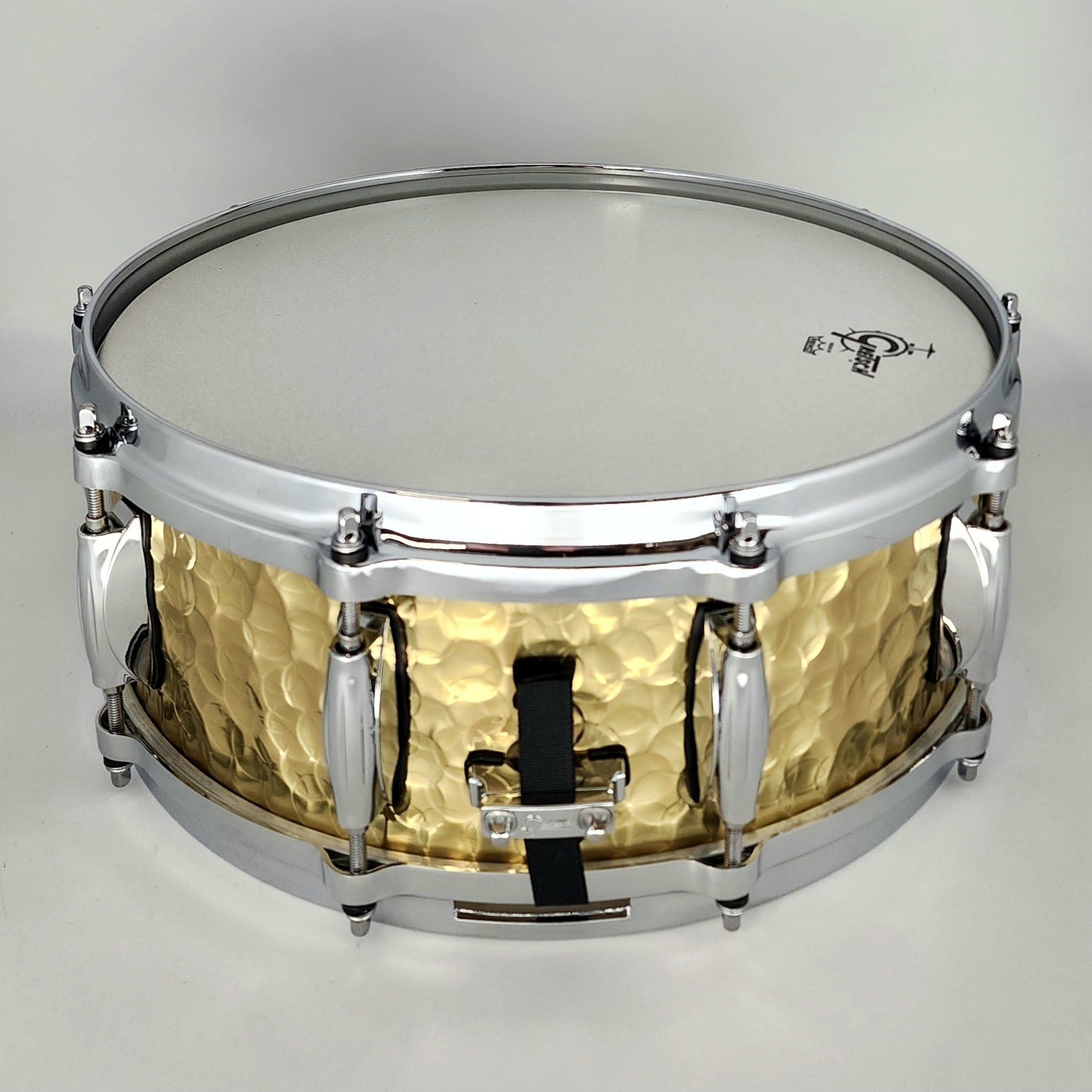 Used Gretsch Silver Series Hammered Brass Snare Drum 14x5