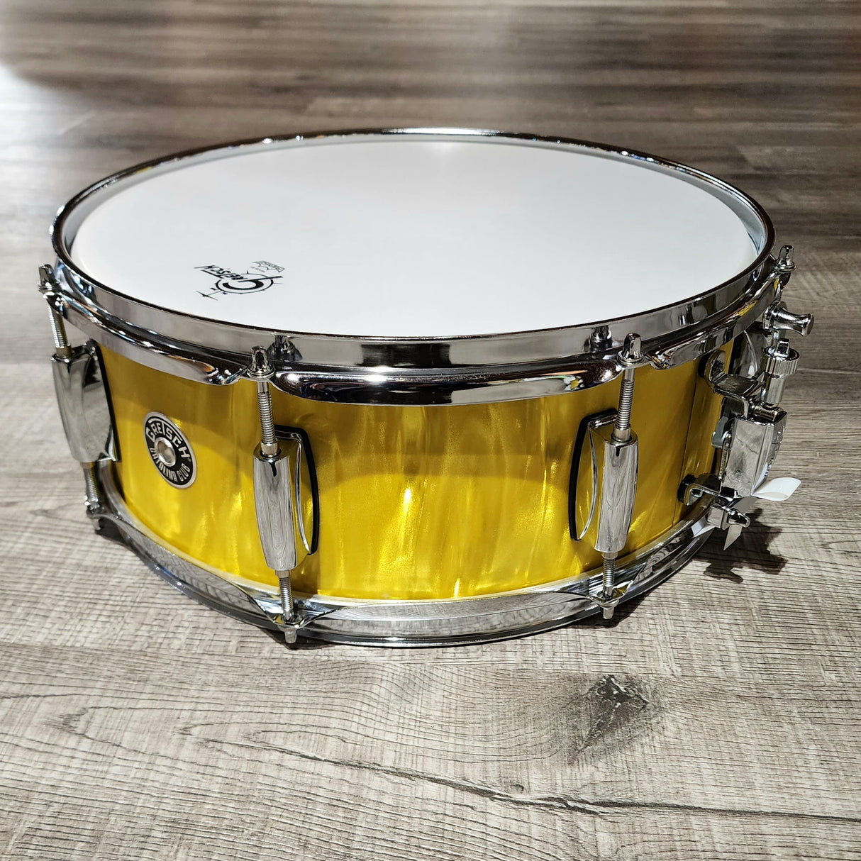 Used Gretsch Catalina Club 7pc Drum Set Yellow Satin Flame