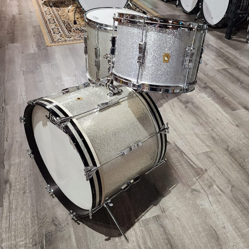 Vintage Ludwig '60s Club Date Drum Set Silver Sparkle - Drum Center Of Portsmouth