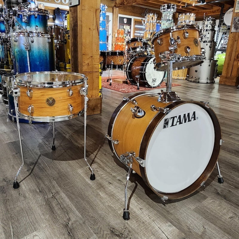 Used Tama Club-Jam 3pc Drum Set Satin Blonde - Drum Center Of Portsmouth