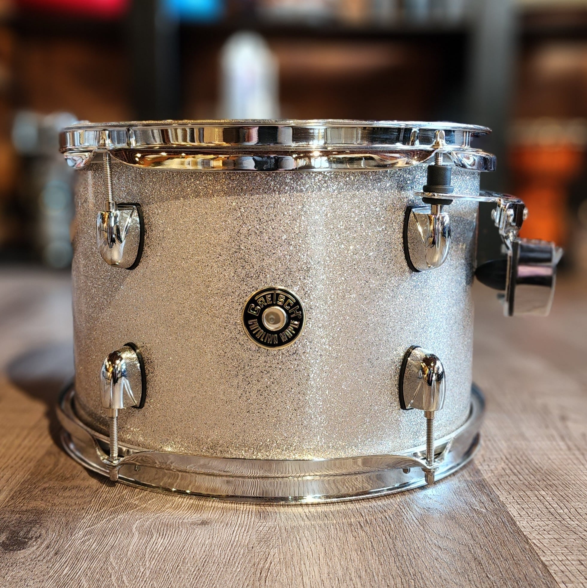 Used Gretsch Catalina Maple Rack Tom 12x8 Silver Sparkle