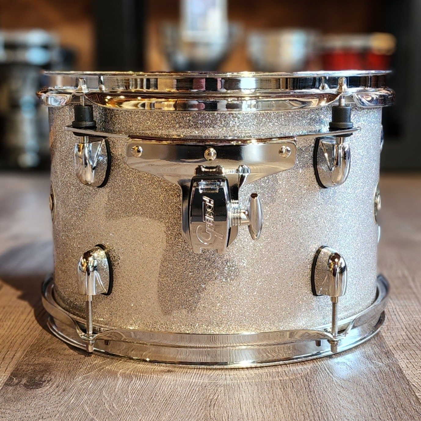 Used Gretsch Catalina Maple Rack Tom 12x8 Silver Sparkle