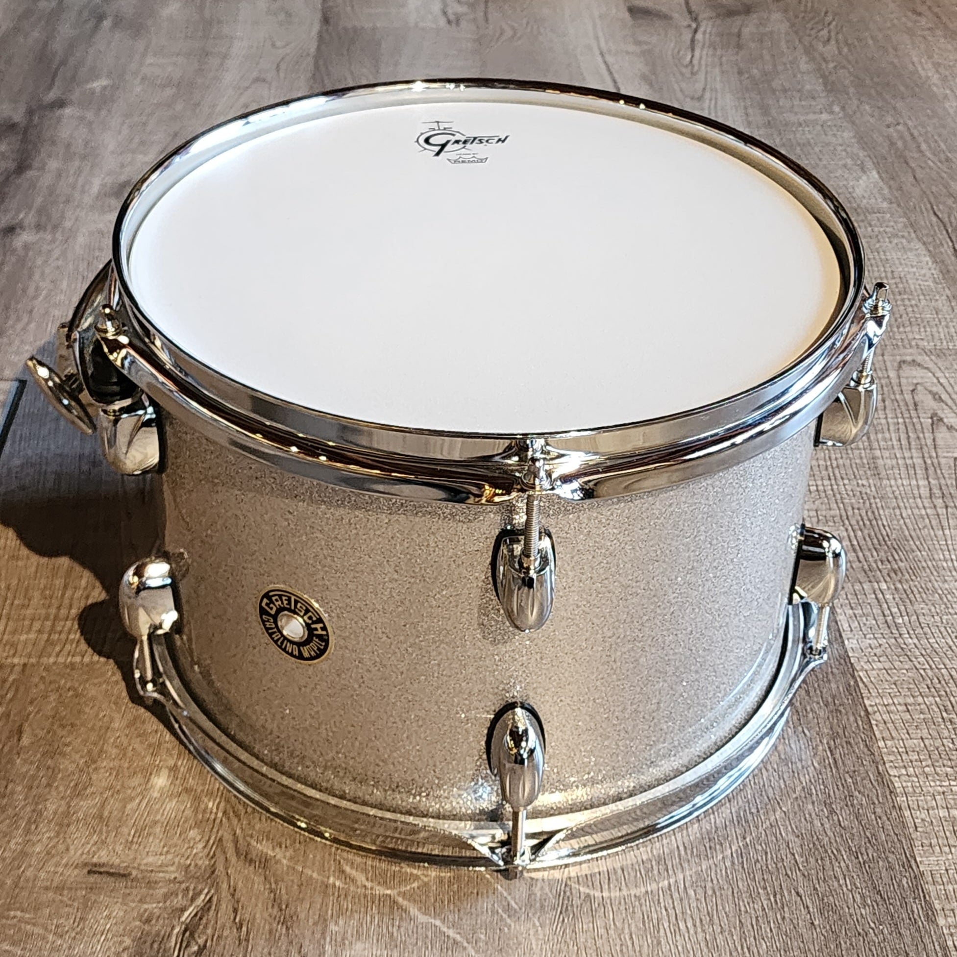 Used Gretsch Catalina Maple Rack Tom 12x8 Silver Sparkle