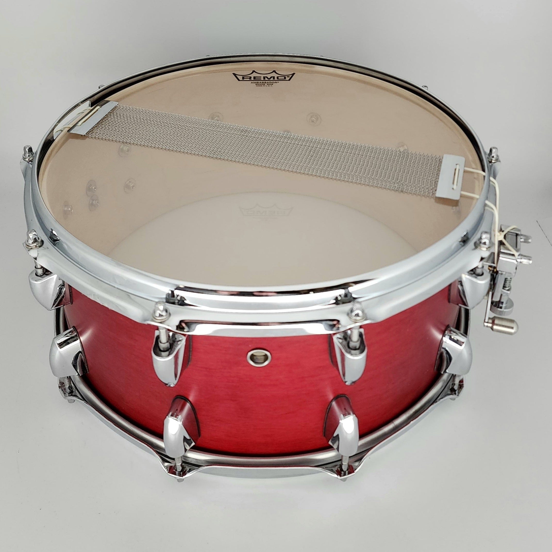 Used Yamaha Tour Custom Snare Drum 14x6.5 Candy Apple Satin