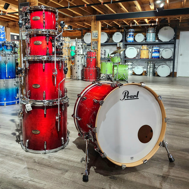 Used Pearl Session Studio Select Series 5pc Drum Set Antique Crimson Burst