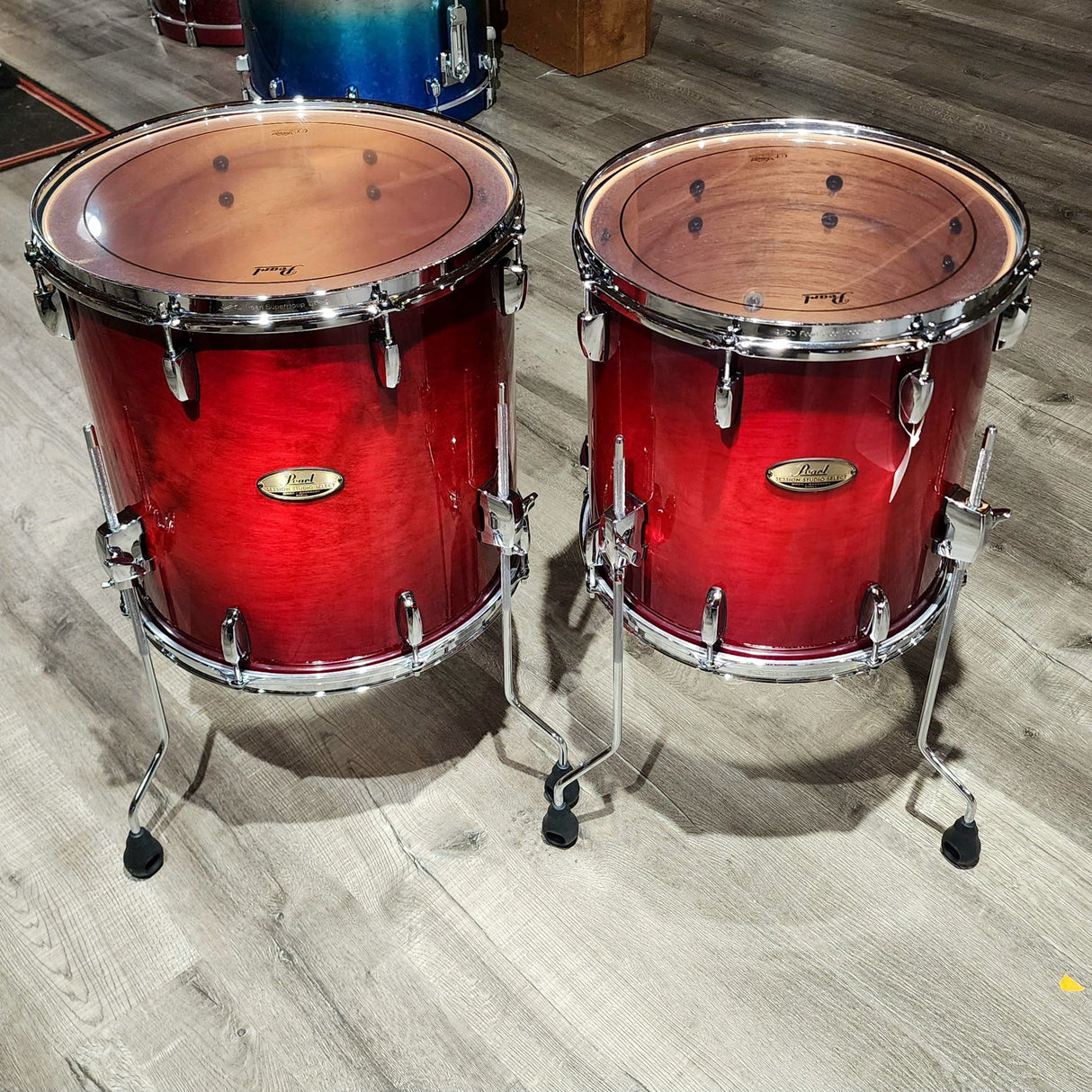 Used Pearl Session Studio Select Series 5pc Drum Set Antique Crimson Burst