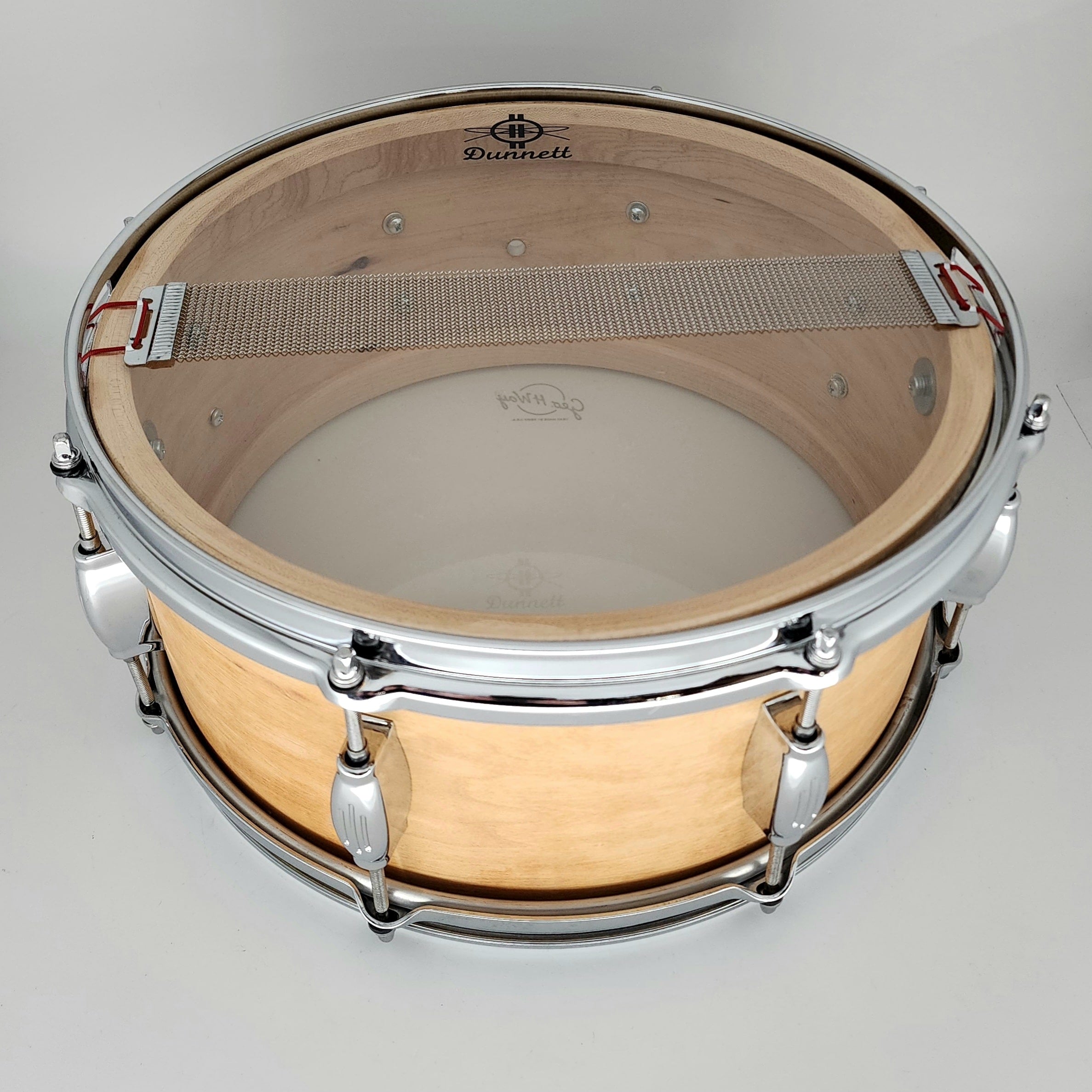 Used George Way Advance Solid Ply Maple Snare Drum 14x6.5 Natural Satin