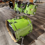 Used SPL Velocity Birch 5pc Drum Set Spring Green