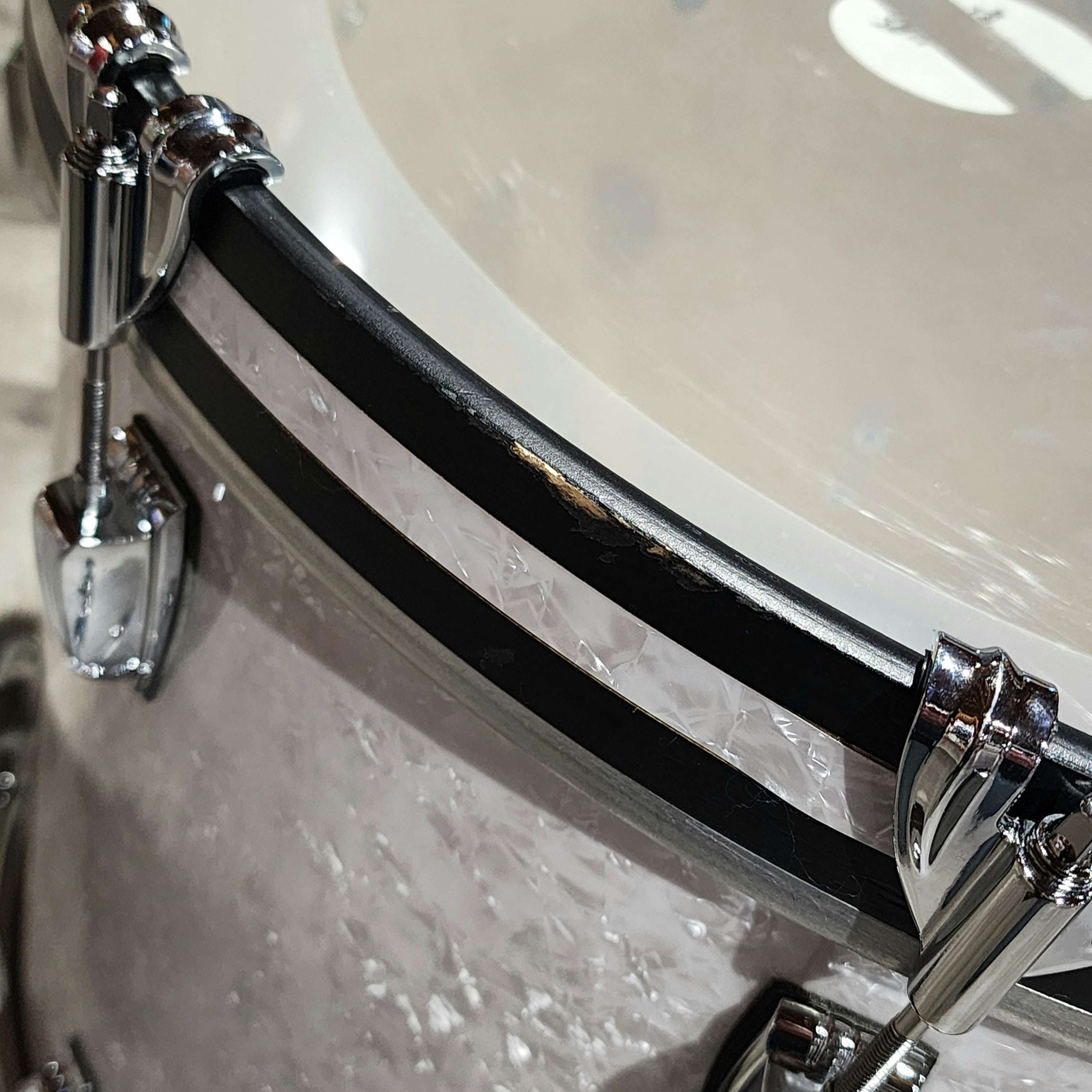 Used Ludwig Classic Maple 4pc Drum Set White Marine Pearl - Drum Center Of Portsmouth