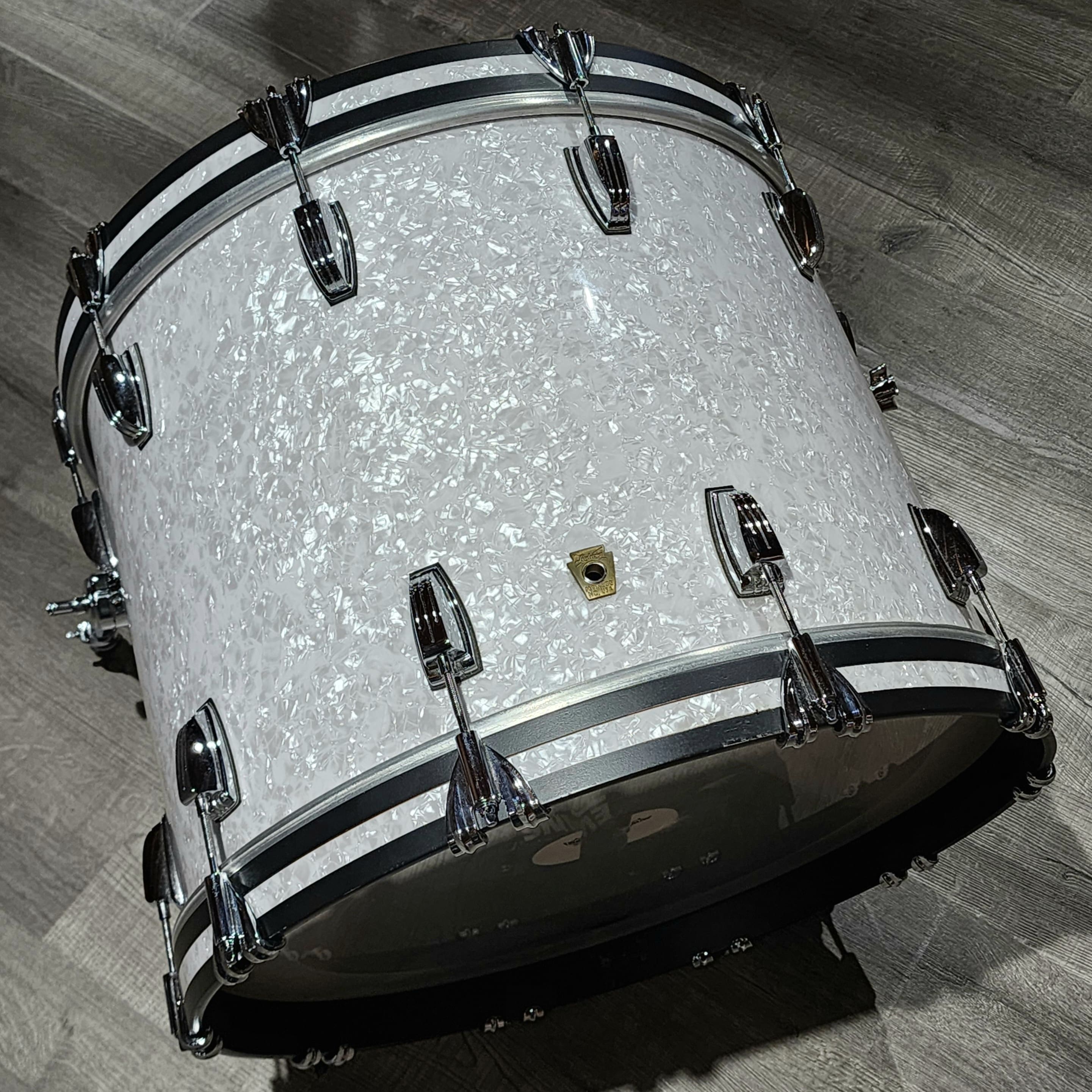 Used Ludwig Classic Maple 4pc Drum Set White Marine Pearl - Drum Center Of Portsmouth