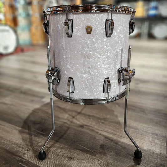 Used Ludwig Classic Maple 4pc Drum Set White Marine Pearl - Drum Center Of Portsmouth