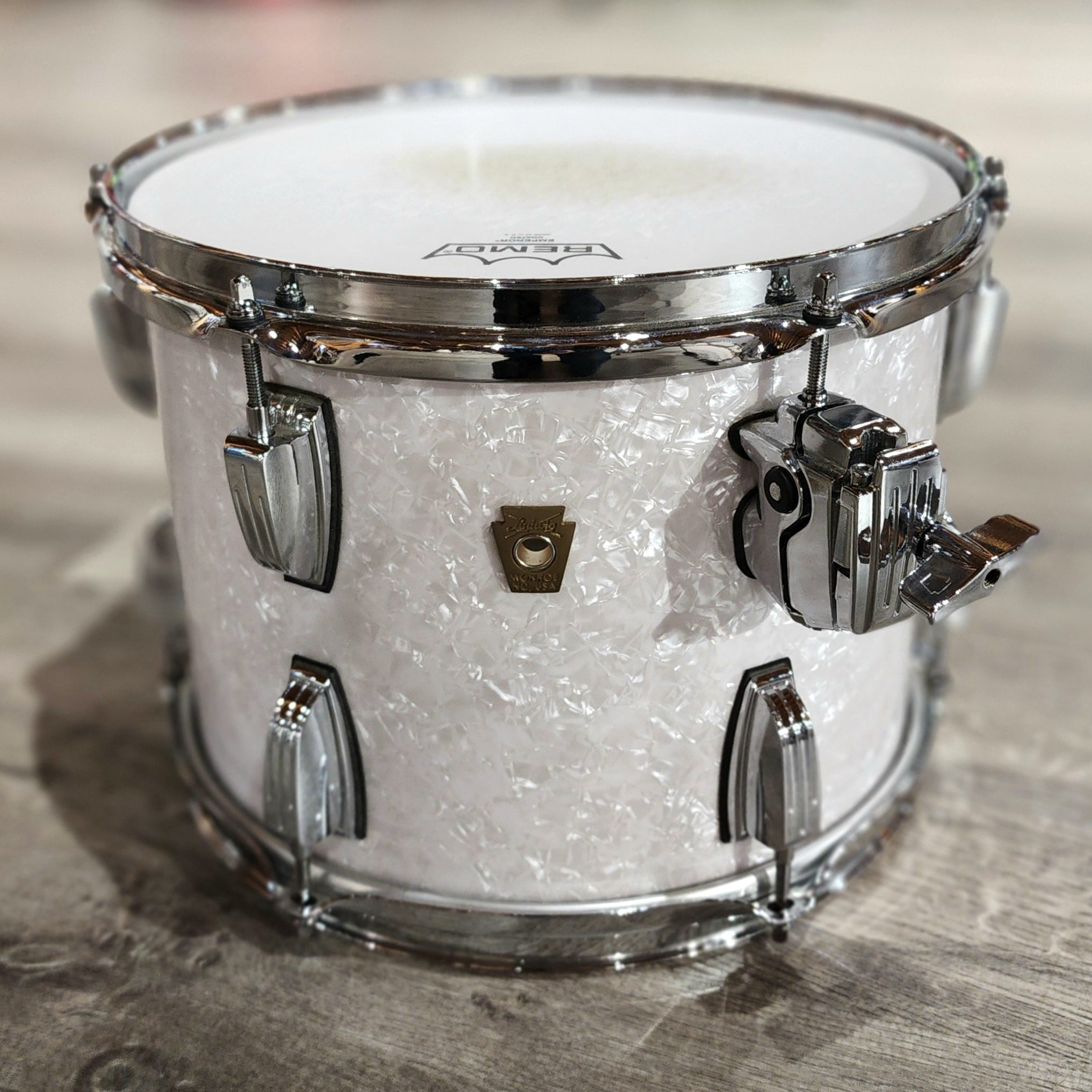 Used Ludwig Classic Maple 4pc Drum Set White Marine Pearl - Drum Center Of Portsmouth