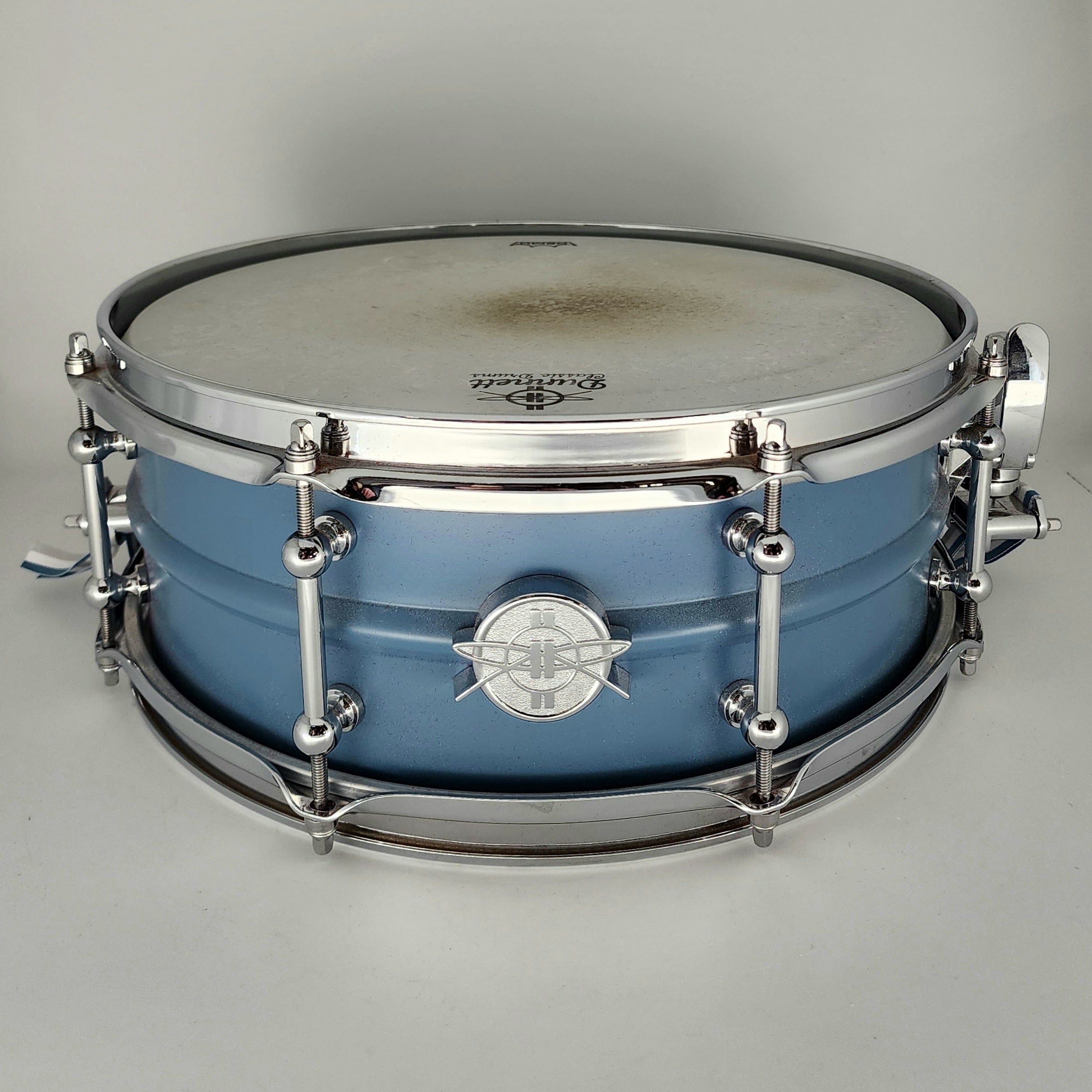 Used Dunnett 2N Aluminum Powdercoat Blue Snare Drum 14x5.5 - Drum Center Of Portsmouth