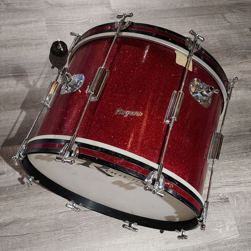 Vintage Rogers '60s Tower Drumset 2pc Red Sparkle + MIJ Floor Tom - Drum Center Of Portsmouth