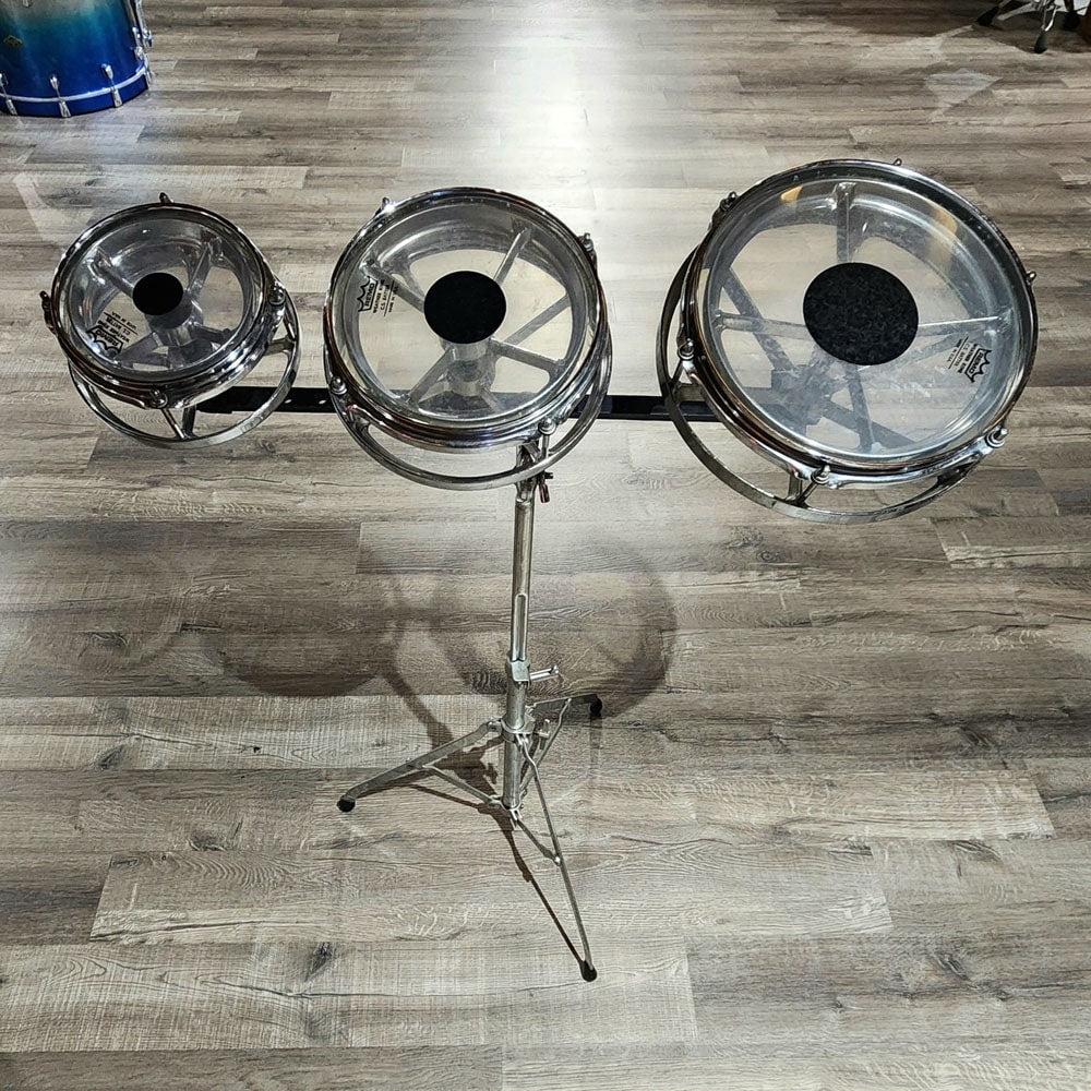 Remo Roto Tom Sticker Used Vintage Remo Roto Tom 7pc Set w/Stands & Cases