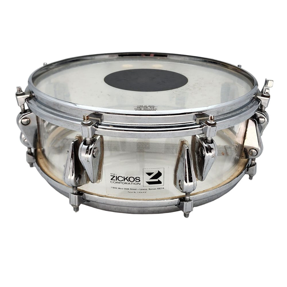Used Vintage Zickos Clear Acrylic Snare Drum 14x5 - Drum Center Of Portsmouth