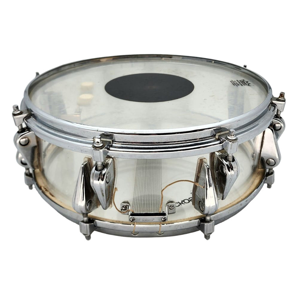 Used Vintage Zickos Clear Acrylic Snare Drum 14x5 - Drum Center Of Portsmouth