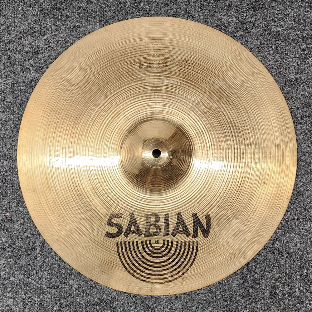 Used Vintage Sabian Thin Crash Cymbal 16" Brilliant - Drum Center Of Portsmouth