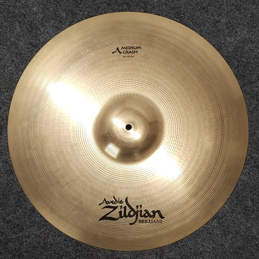 Used Zildjian A Medium Crash Cymbal 20" Brilliant - Drum Center Of Portsmouth