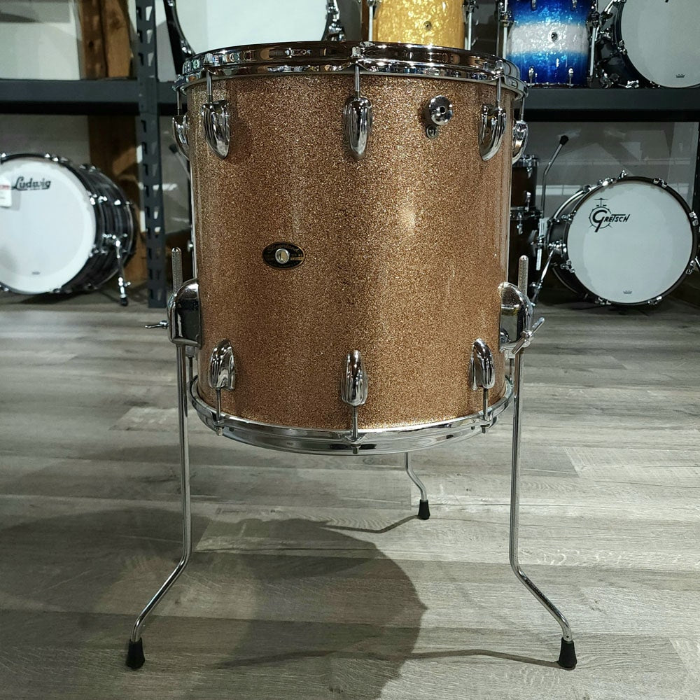 Used Vintage Slingerland 4pc Drum Set Champagne Sparkle Mid-60s w/Piccolo Snare - Drum Center Of Portsmouth