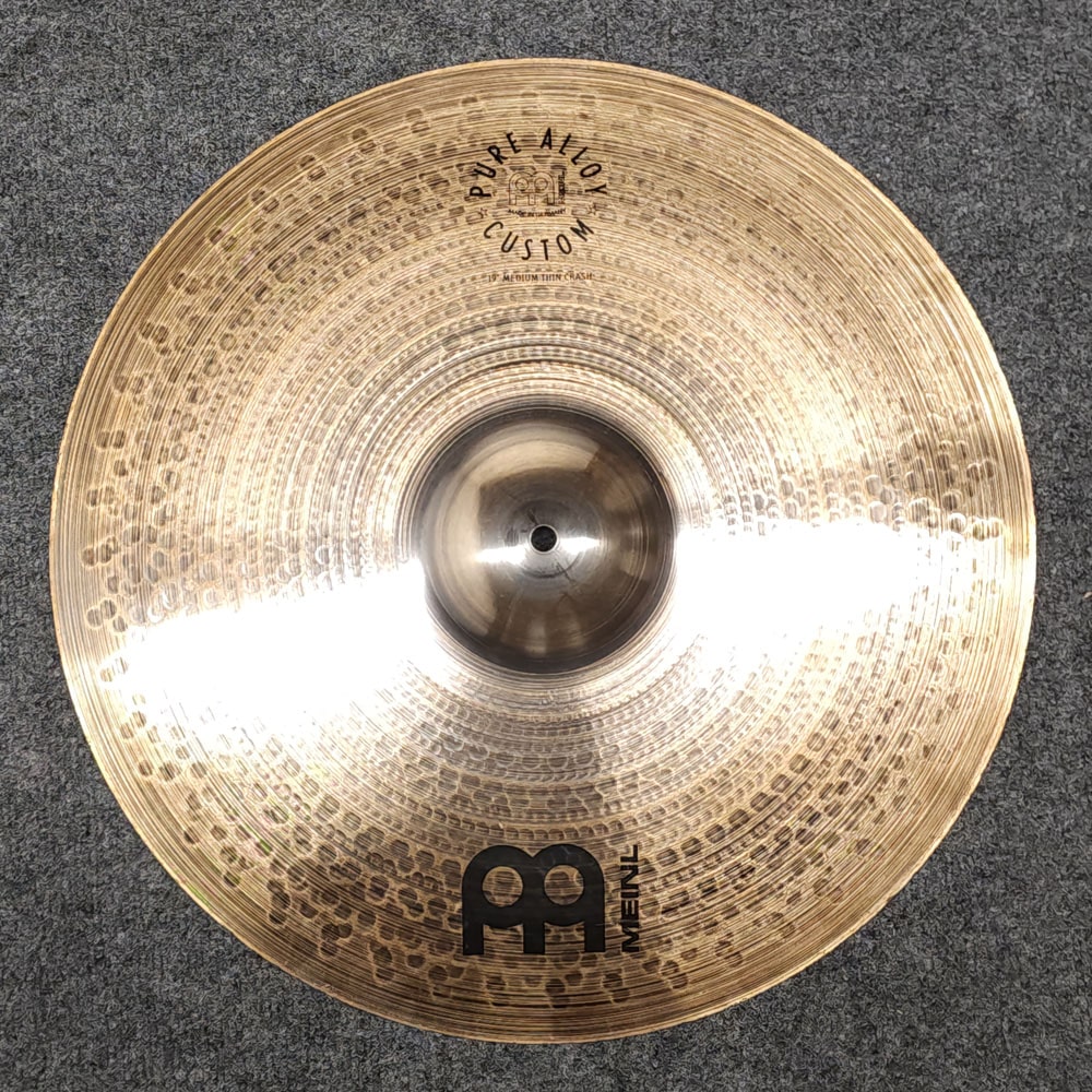 Used Meinl Pure Alloy Custom Medium Thin Crash Cymbal 19" - Drum Center Of Portsmouth