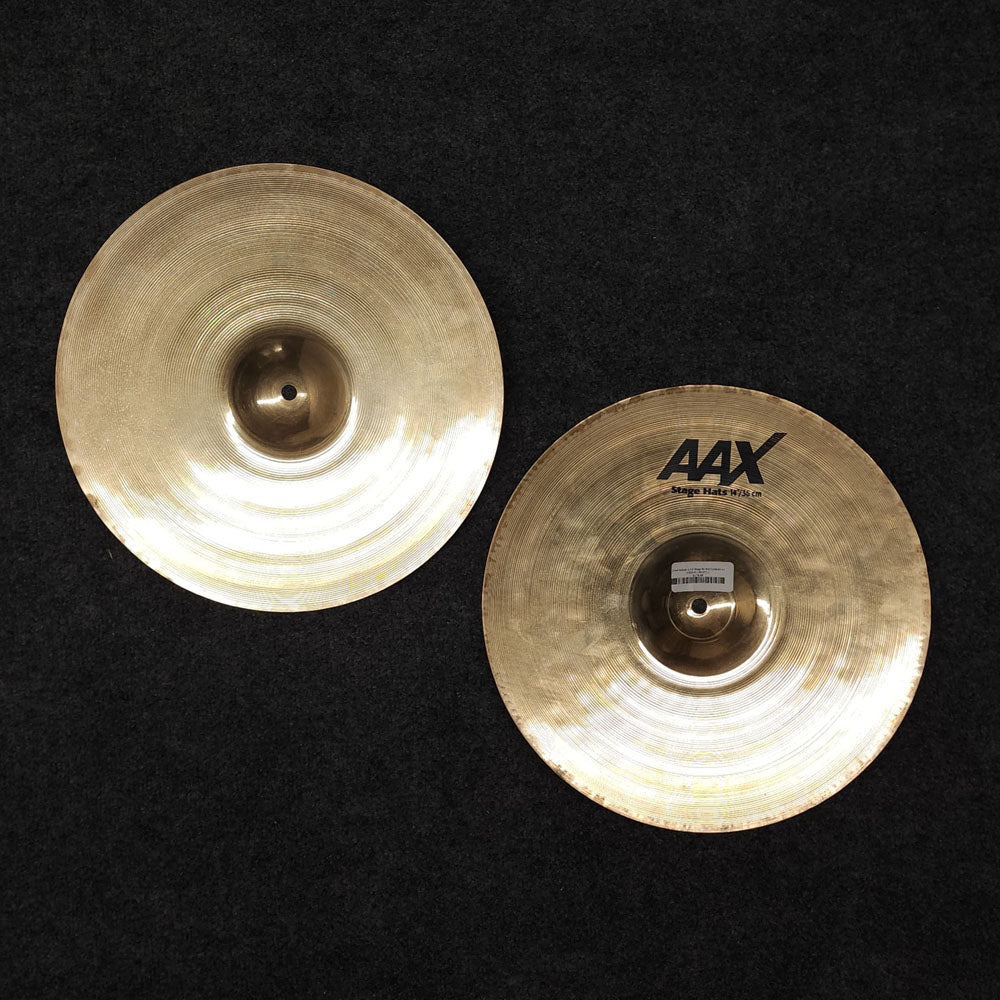 Used Sabian AAX Stage Hi Hat Cymbals 14" - Drum Center Of Portsmouth