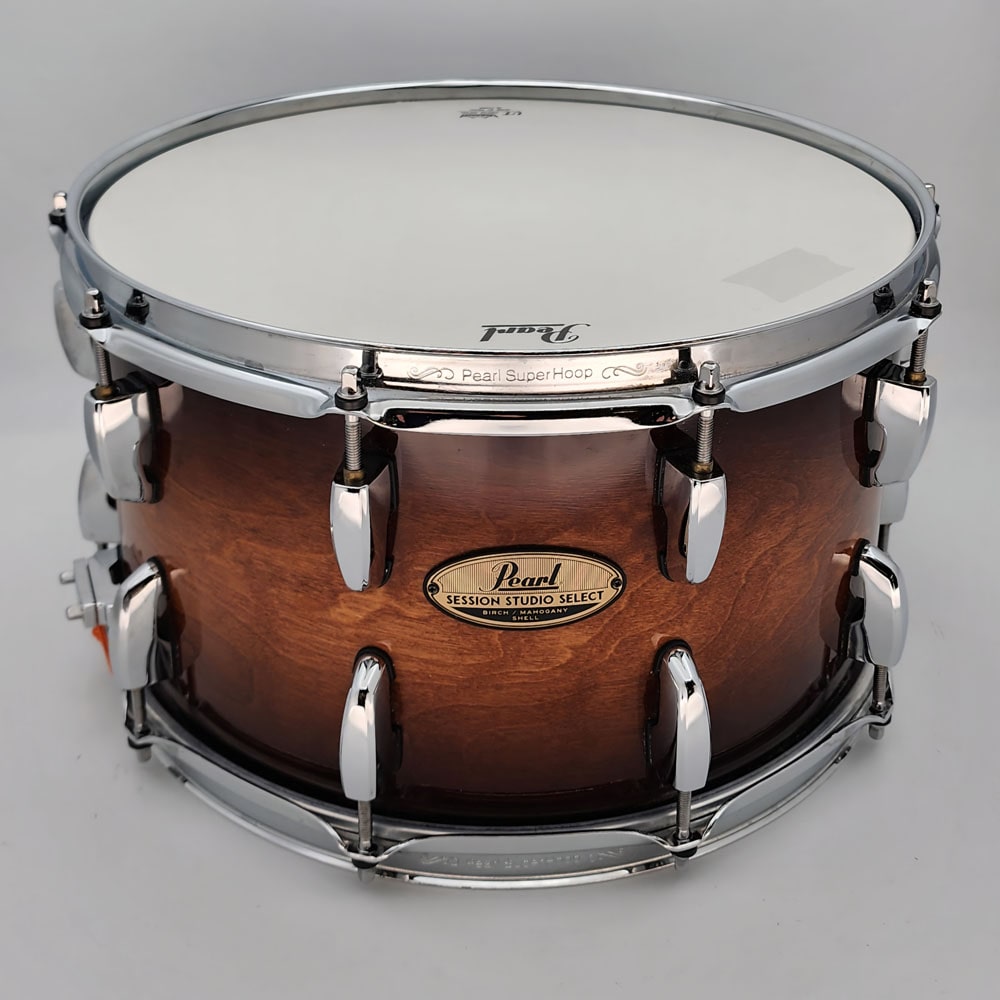 Used Pearl Session Studio Select Snare Drum 14x8 Gloss Barnwood Brown - Drum Center Of Portsmouth