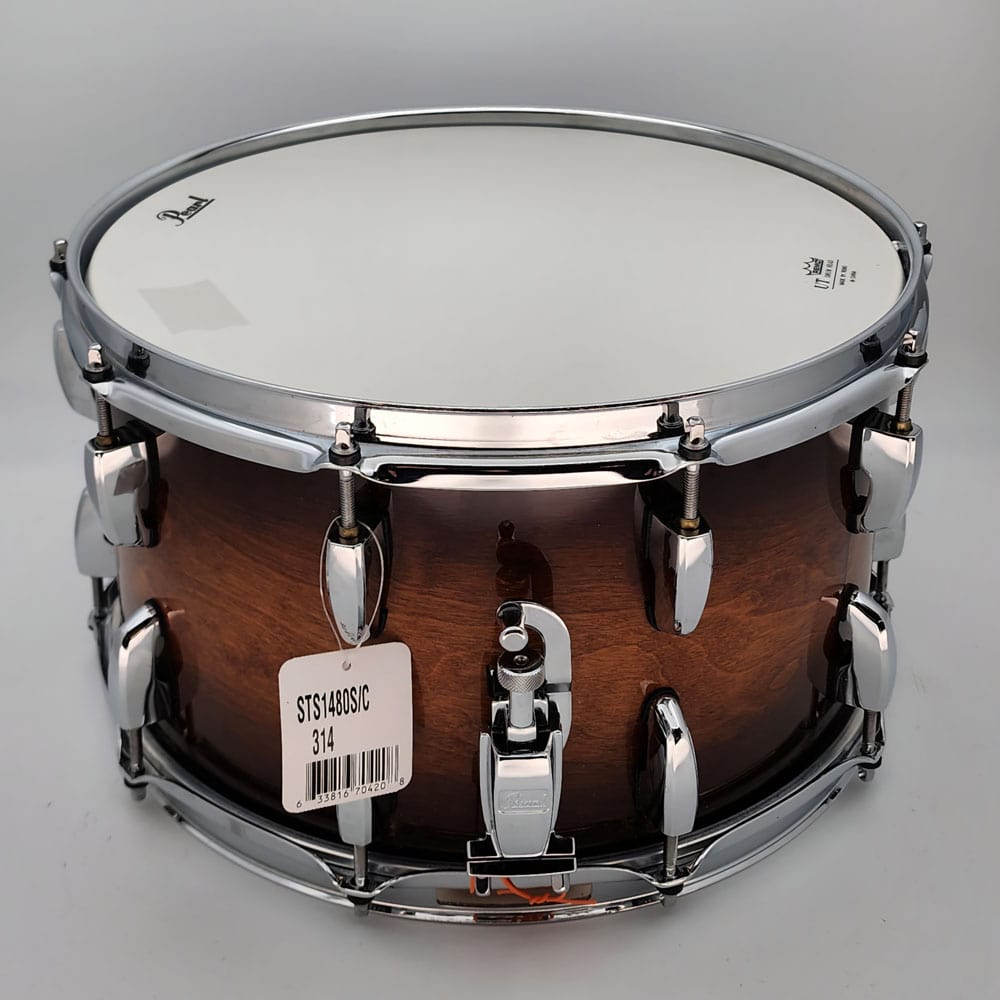 Used Pearl Session Studio Select Snare Drum 14x8 Gloss Barnwood Brown - Drum Center Of Portsmouth