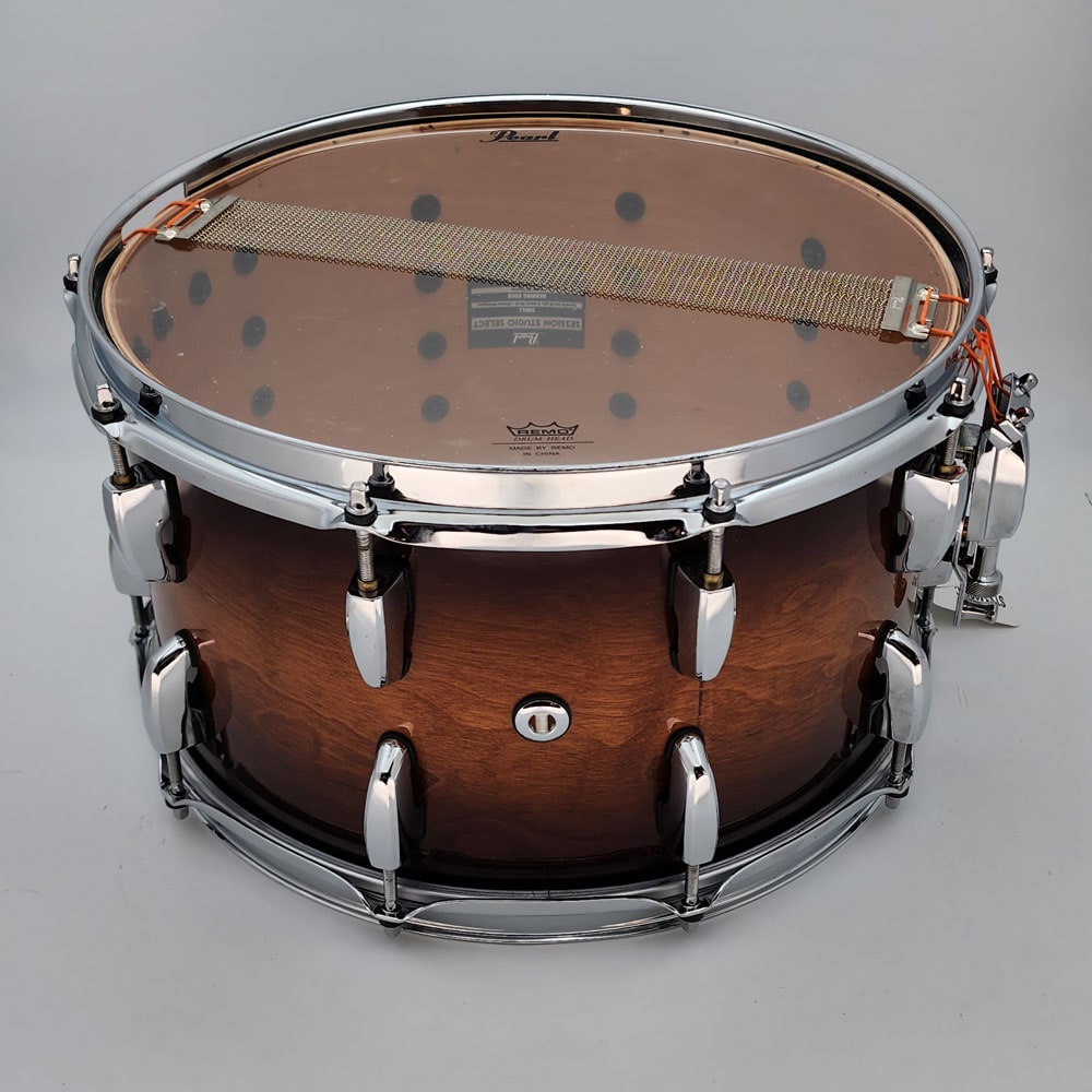 Used Pearl Session Studio Select Snare Drum 14x8 Gloss Barnwood Brown - Drum Center Of Portsmouth
