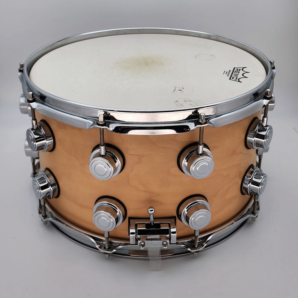 Used DW Collectors Maple Standard Snare Drum 14x8 Satin Natural - Drum Center Of Portsmouth