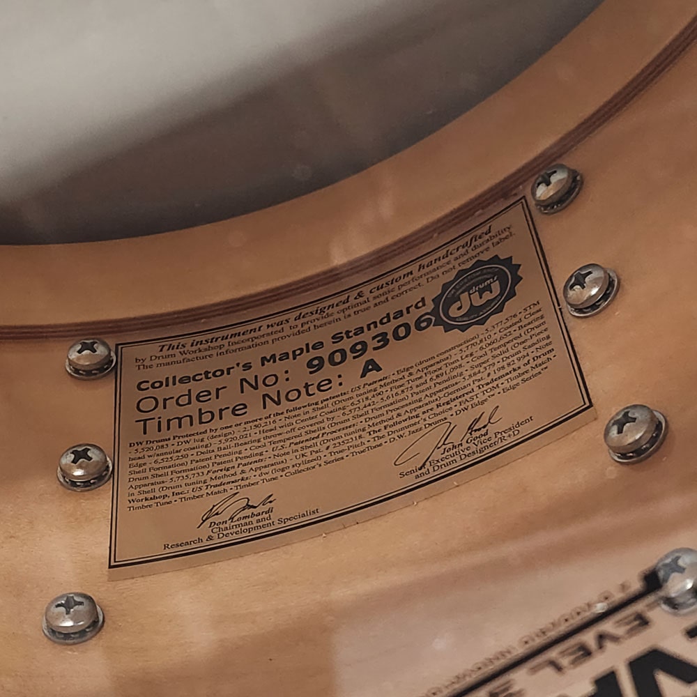 Used DW Collectors Maple Standard Snare Drum 14x8 Satin Natural - Drum Center Of Portsmouth