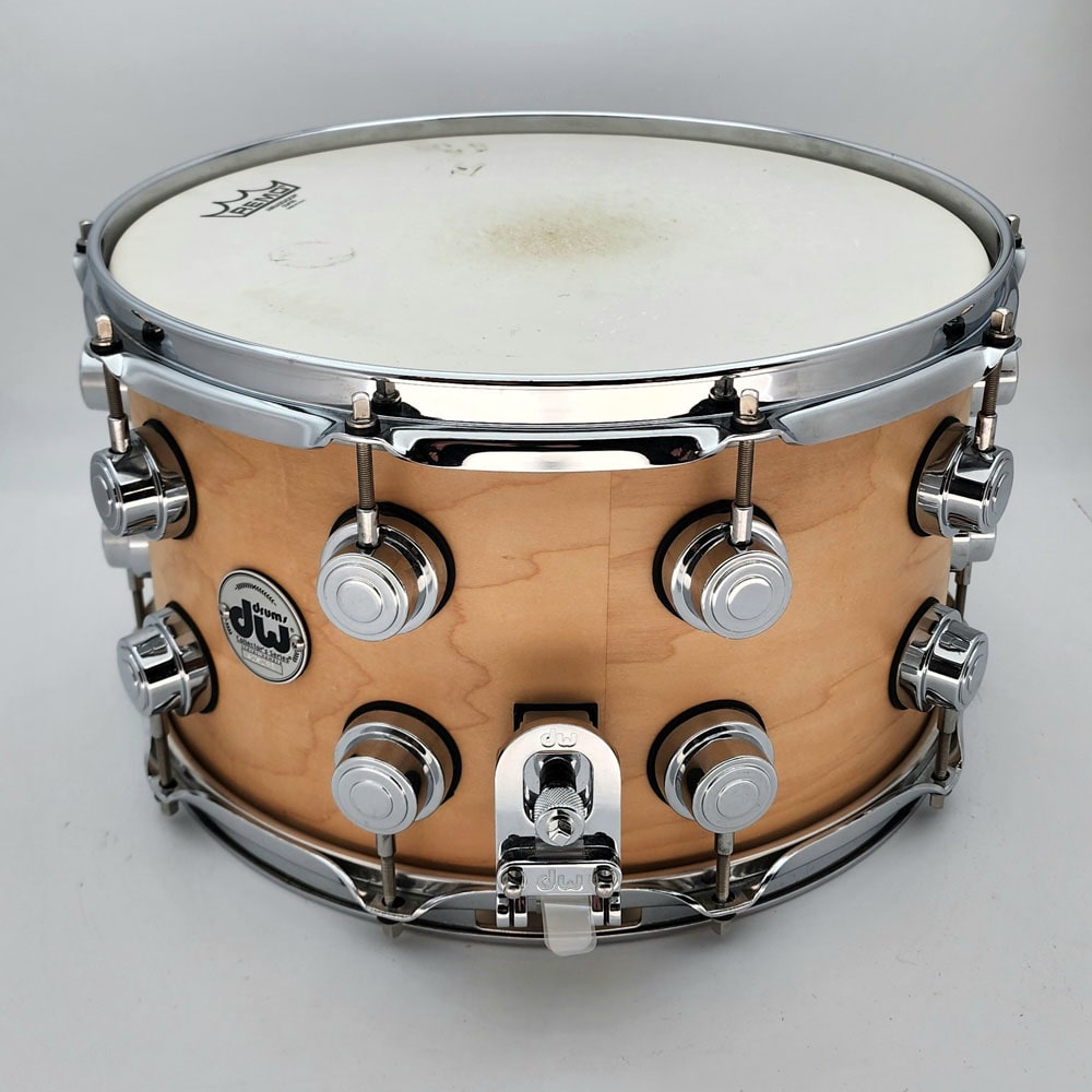 Used DW Collectors Maple Standard Snare Drum 14x8 Satin Natural - Drum Center Of Portsmouth