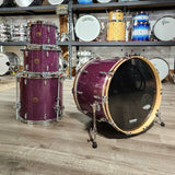 Used Gretsch Broadkaster 4pc Drum Set Purple Glass w/Extra Hoops - Drum Center Of Portsmouth