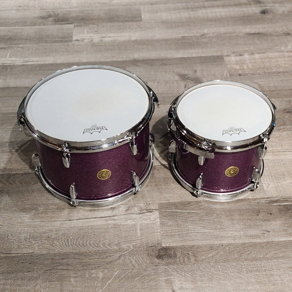 Used Gretsch Broadkaster 4pc Drum Set Purple Glass w/Extra Hoops - Drum Center Of Portsmouth